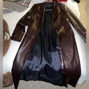 Barely worn theory leather coat